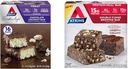 Atkins 초콜릿 코코넛 바 16 카운트, 두 배 판 브라운 단백질 식사 바 5 카운트 번들