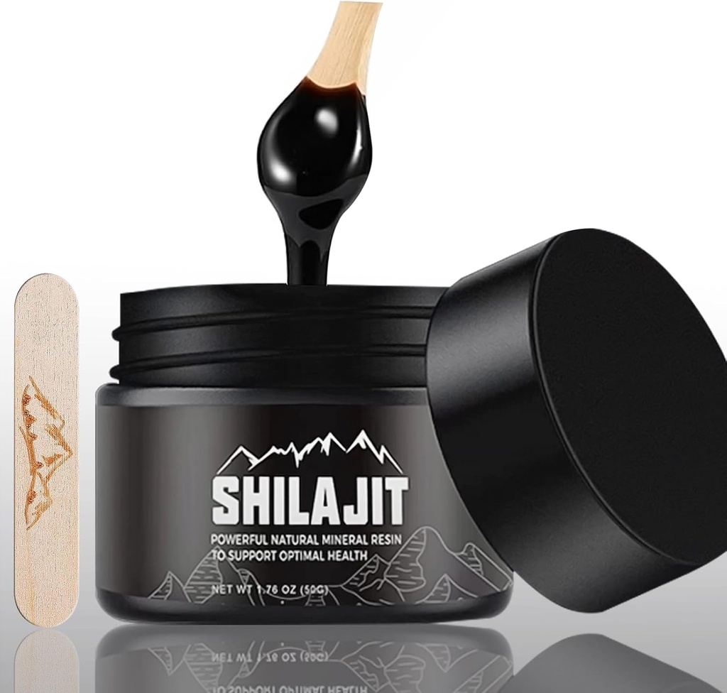 Shilajit 순수한 Himalayan - 50 그램 자연적인 유기 Shilajit 수지, 남자를 위한 황금 급료 Shilajit 보충교재 및 80+ 추적 무기물 & 에너지, 면역성 지원을 위한 Fulvic 산