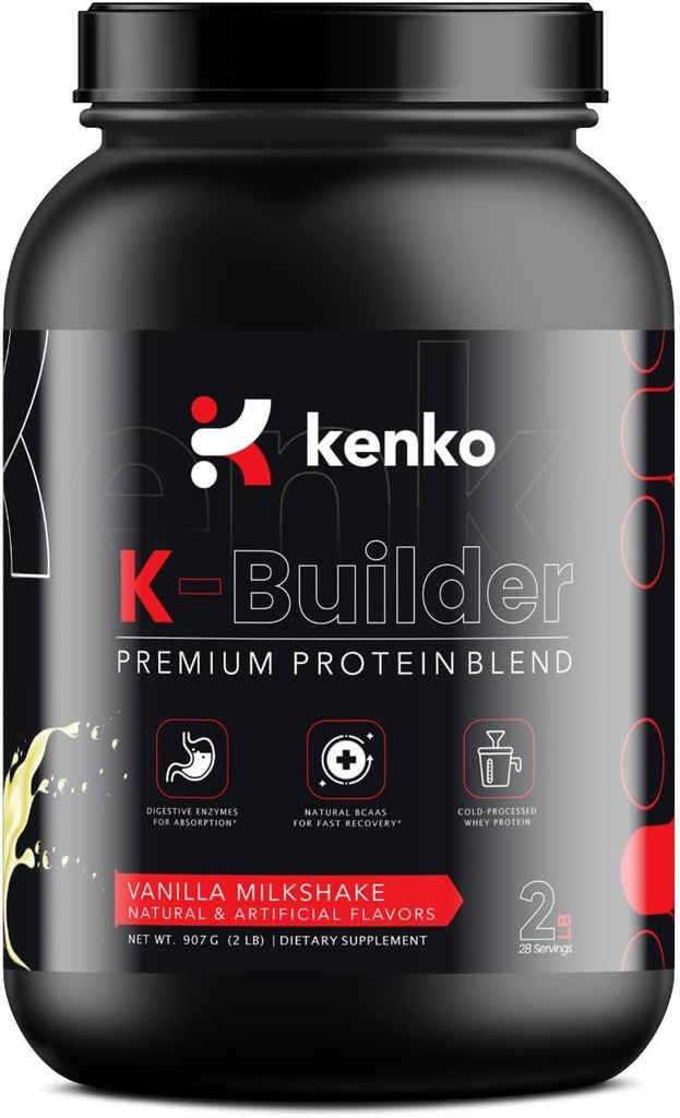 Kenko는 K-Builder/Premium Protein Blend (바닐라)에 필수적입니다.