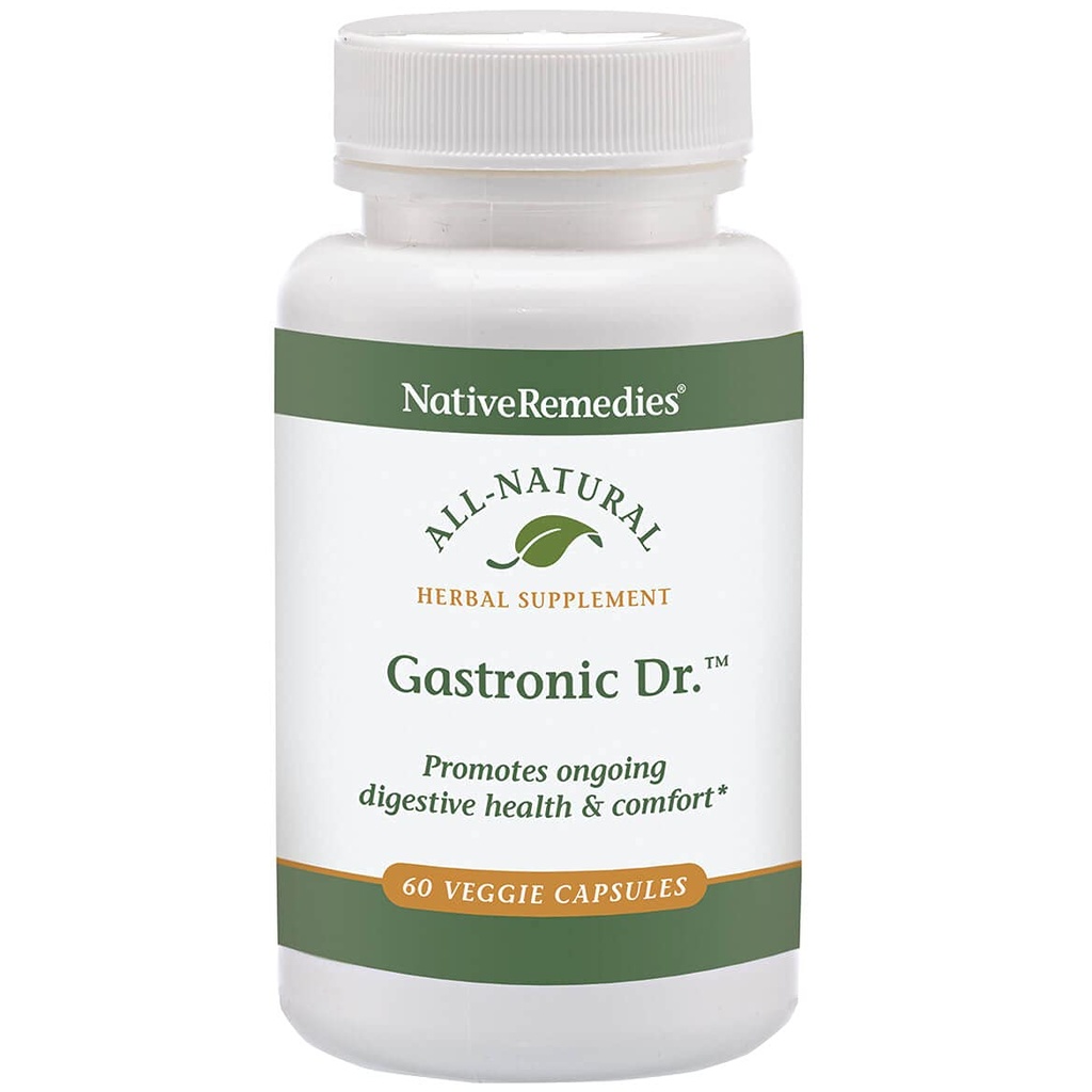Native Remedies Gastronic Dr. - 건강한 소화 및 안락을 위한 모든 자연적인 초본 보충교재 식사 후에 - 건강한 Stomach 안대기 및 균형을 잡는 Stomach 산 수준을 승진시킵니다 - 60의 Veggie 모자
