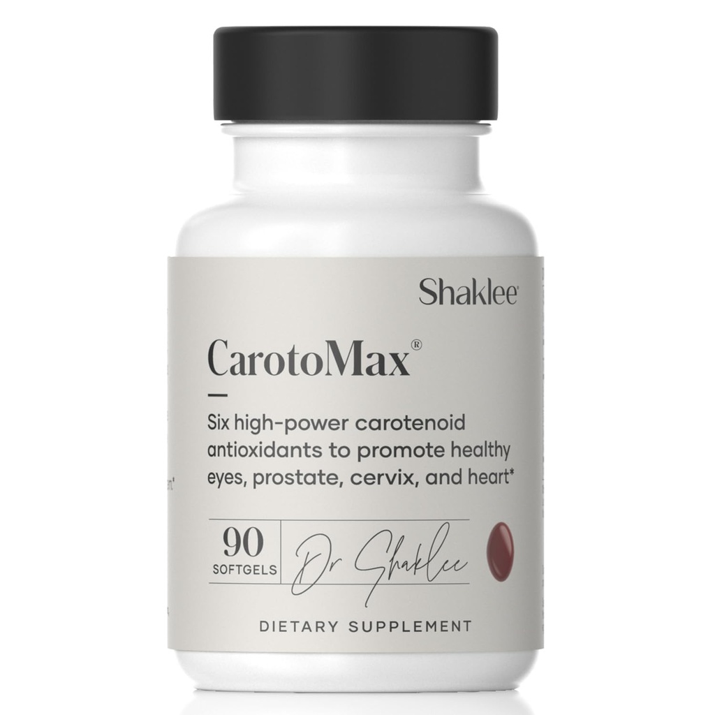 Shaklee - CarotoMax-Advanced Eye Health Formula w / 6 Key Carotenoids - 지원 비전 - Lutein, Zeaxanthin, Beta-Carotene, Astaxanthin - Macular Health를 홍보 - 90 Softgels