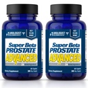 SUPER BETA PROSTATE Advanced – 수면 촉진, Bladder 빈닝 지원. Beta Sitosterol을 가진 남자의 건강을 위한 전립선 지원 보충교재는, Palmetto를 보았습니다. (120의 모자, 2 팩)