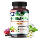 L-Theanine 보충교재 - 마그네슘, Ashwagandha, Saffron, Chamomile - Support Relaxation, Calmness & Sleep Quality | 150 캡슐에 넣기