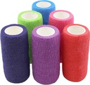 Ever Ready First Aid Self Adherent Cohesive Bandages 4" x 5 야드 - 18 개, 레인보우 색상