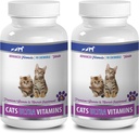 고양이 면역 체계를 위한 비타민 - 고양이를 위한 매우 비타민 - 건강한 무기물과 비타민 공식 - Chews - 고양이 칼슘 보충교재 - 2개의 병 (180의 치료)
