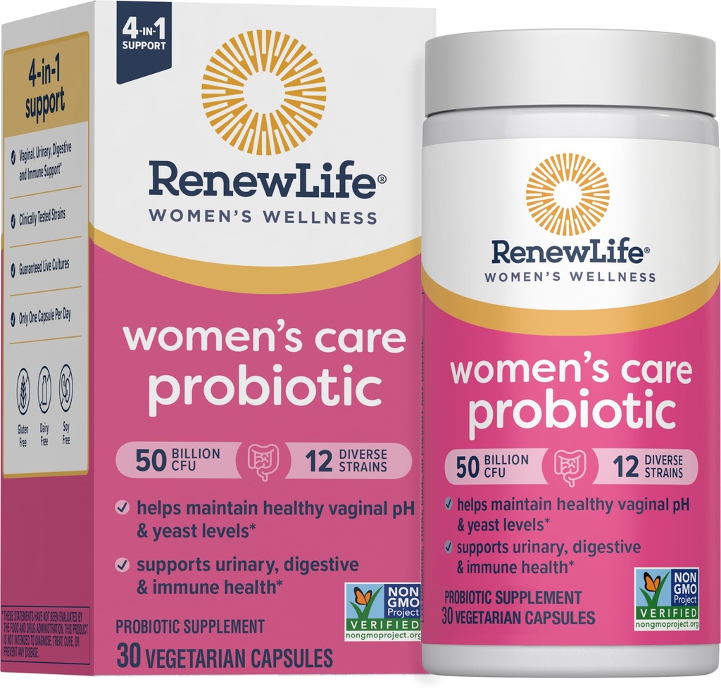 갱신 생활 여자의 Probiotic 캡슐, 보장되는 50억 CFU, 지원 PH 균형, 질, Urinary, 소화 및 면역성 건강 (2), L. Rhamnosus GG, 낙농장, 간장 및 글루텐 자유로운, 30 조사