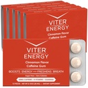Viter 에너지는 Gum 60mg 카페인, B 비타민, 과라나, 설탕을 해방합니다. (Cinnamon, 12pcs, 6 팩)