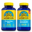 Nature's Life Nourishing Monolaurin 1000mg 250ct 및 보호 아연 Picolinate 30mg 250ct - Gut Health and Immune Support Supplements - 원시 코코넛, 킬레이트 아연 - 60 일 보증의 Monolaurin
