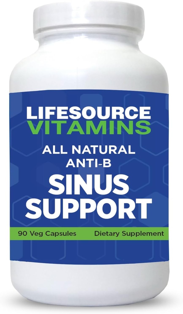 LifeSource 비타민 모든 천연 안티 - B Sinus 지원 - 14 모든 천연 성분 - 90 캡슐 - Proprietary 공식
