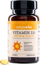 NatureWise 비타민 D3 4000iu (100 mcg) 면역 지원, 건강한 근육 기능 및 뼈 건강을 위한 30 일 공급 - 비 GMO, 글루텐 유기 여분 처녀 올리브 기름, (Mini Softgel), 30 조사에서 해방하십시오