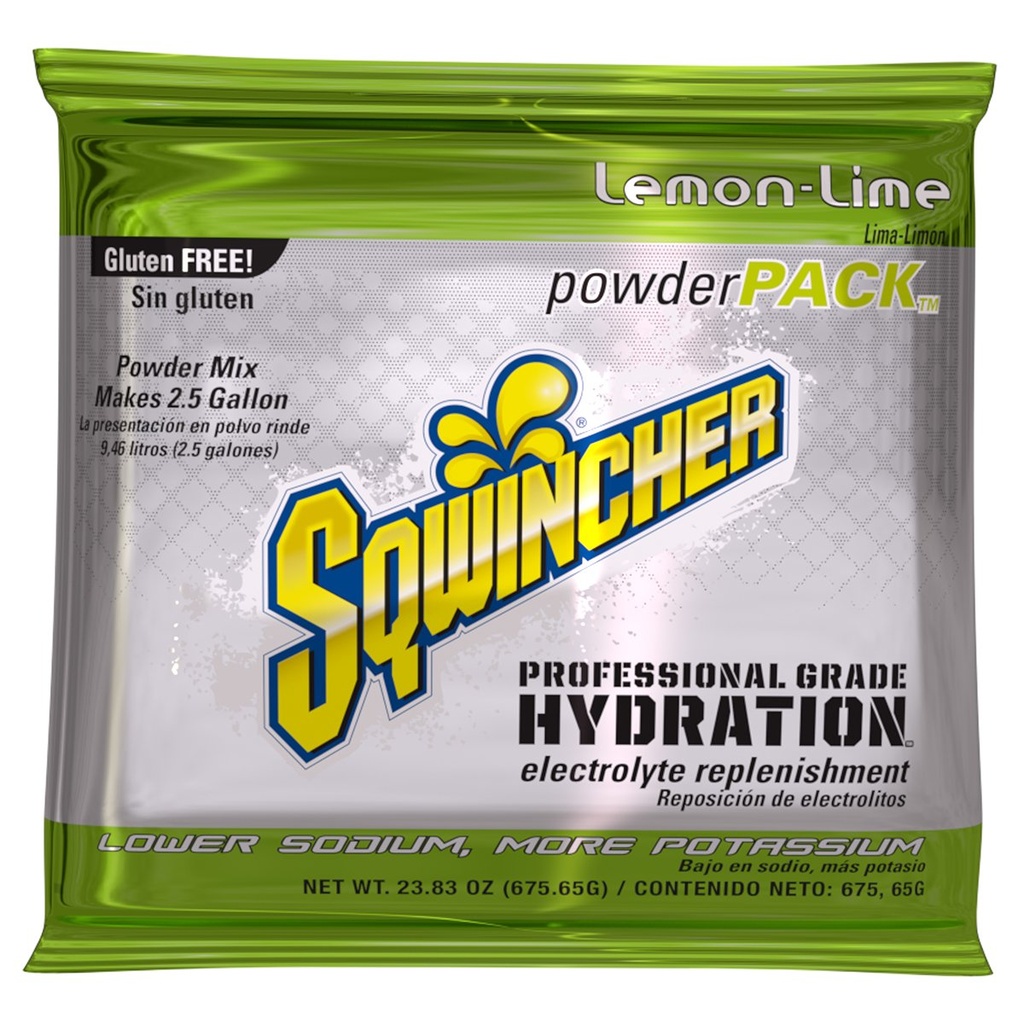 Sqwincher Powder Pack | 레몬-리임 맛 | 저칼리 | 저 나트륨 | 전기 리플렌즈 믹스 | 그냥 2.5 갤런의 물에 추가 | 23.83 온스 패킷 (팩 32)