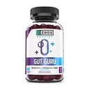 Zhou Gut Guru - 남성과 여성을위한 Gut 건강 Gummies, 소화 및 Gut 건강을위한 Prebiotic 및 Probiotic 섬유 보충 - 60 Vegan Gummies