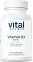 Vital Nutrients 비타민 D 5000 IU | 비타민 D3 보충 | 건강한 뼈, 치아, 근육   셀룰러 및 면역 기능 | 칼슘 흡수 | 글루텐, 낙농장 및 콩 무료 | 180 캡슐