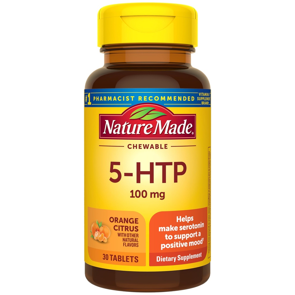성격은 Chewable 5HTP 100mg, 5-HTP 계류 지원 보충교재, 30 5 HTP Chewable 정제, 30 일 공급을 만들었습니다