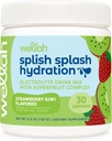Wellah Splish Splash Hydration Electrolyte 음료 혼합 (딸기 키위 맛, 30 인분)