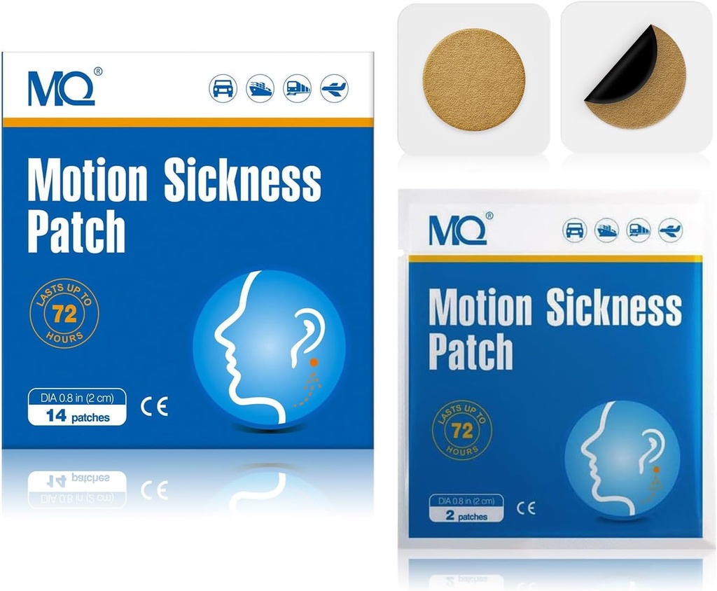 MQ 84ct 모션 슬라이스 패치 비 돌리, 바다 슬라이스 패치 크루즈 여행 필수, 방수 패치 뒤에 귀 뒤에 자동차 비행기 고도 슬라이스, 긴 마지막 72H