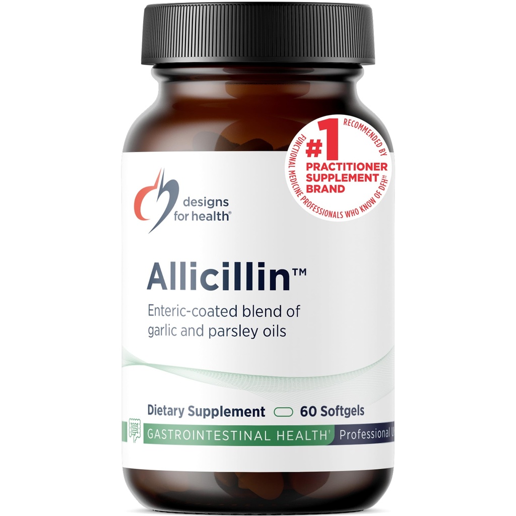 건강 Allicillin을 위한 디자인 - 200mg 마늘 기름 + Parsley 기름을 가진 Allicin 보충교재 - 강력한 황산염을 가진 마늘 알약 - Odor, Non-GMO (60 Softgels)를 감소시키기 위하여 입히는 Enteric