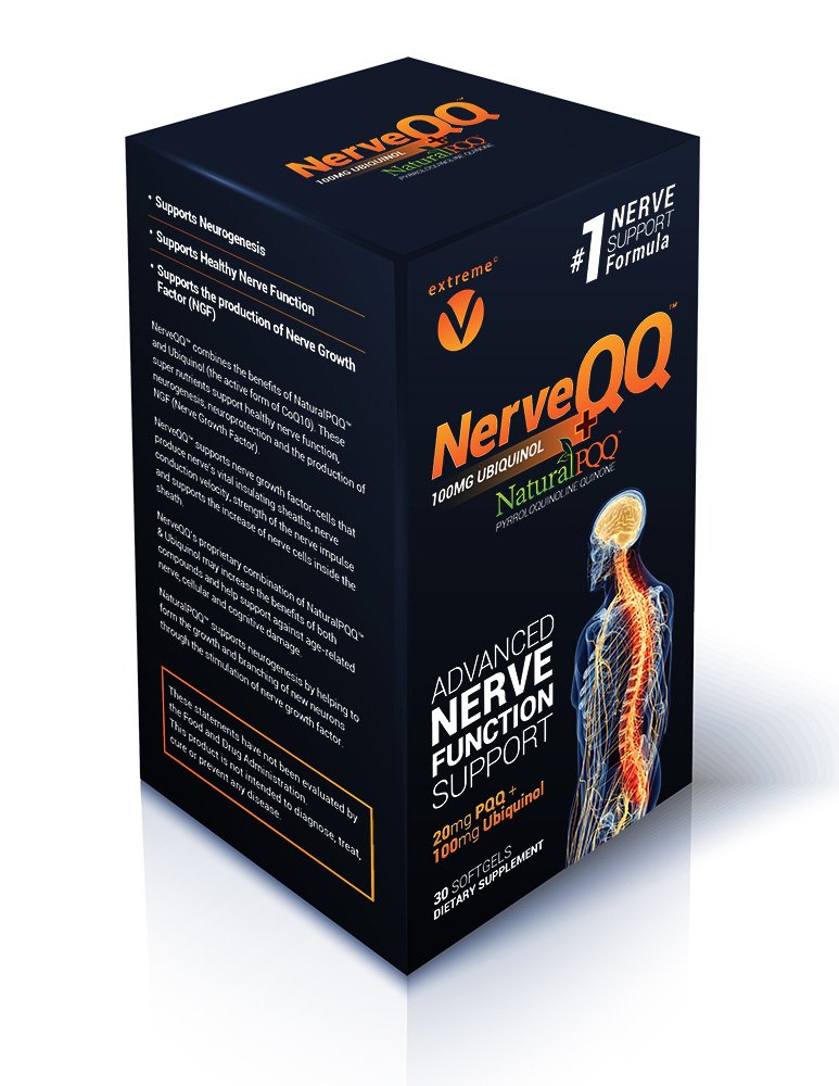 NerveQQ Ultra Advanced Formula Neuropathy 지원 - #1 권장 Nerve 성장 인자 (NGF) 건강 및 기능. Ubiquinol (QH) 플러스 자연적인 PQQ 20mg (Vegetarian Softgels)의 100mg