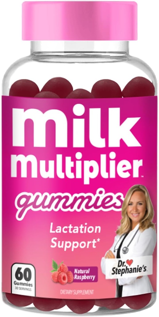 Dr. Stephanie's Milk Multiplier Lactation Support Gummies - 우유 공급 증가를위한 Fenugreek 무료 Breastfeeding 보충 - 우유 이틀, Fennel Seed, Alfafa - Postpartum & Nursing Essentials