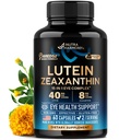 Eye Vitamins - Lutein 및 Zeaxanthin 보충제 - AREDS2는 노인 및 성인을위한 보충을 기반으로합니다 - 눈 건강 및 비전 지원 - Saffron, 아연, 비타민, 구리, 슈퍼 그린 - 미국, 60 캡슐