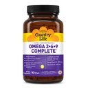 국가 생활 오메가 3-6-9 완료 보충 - 1,534mg 오메가 지방산 - 지원 심혈관, 뇌, 피부 & 면역 건강 - 공인 글루텐 무료, 비 GMO - 90 Softgels
