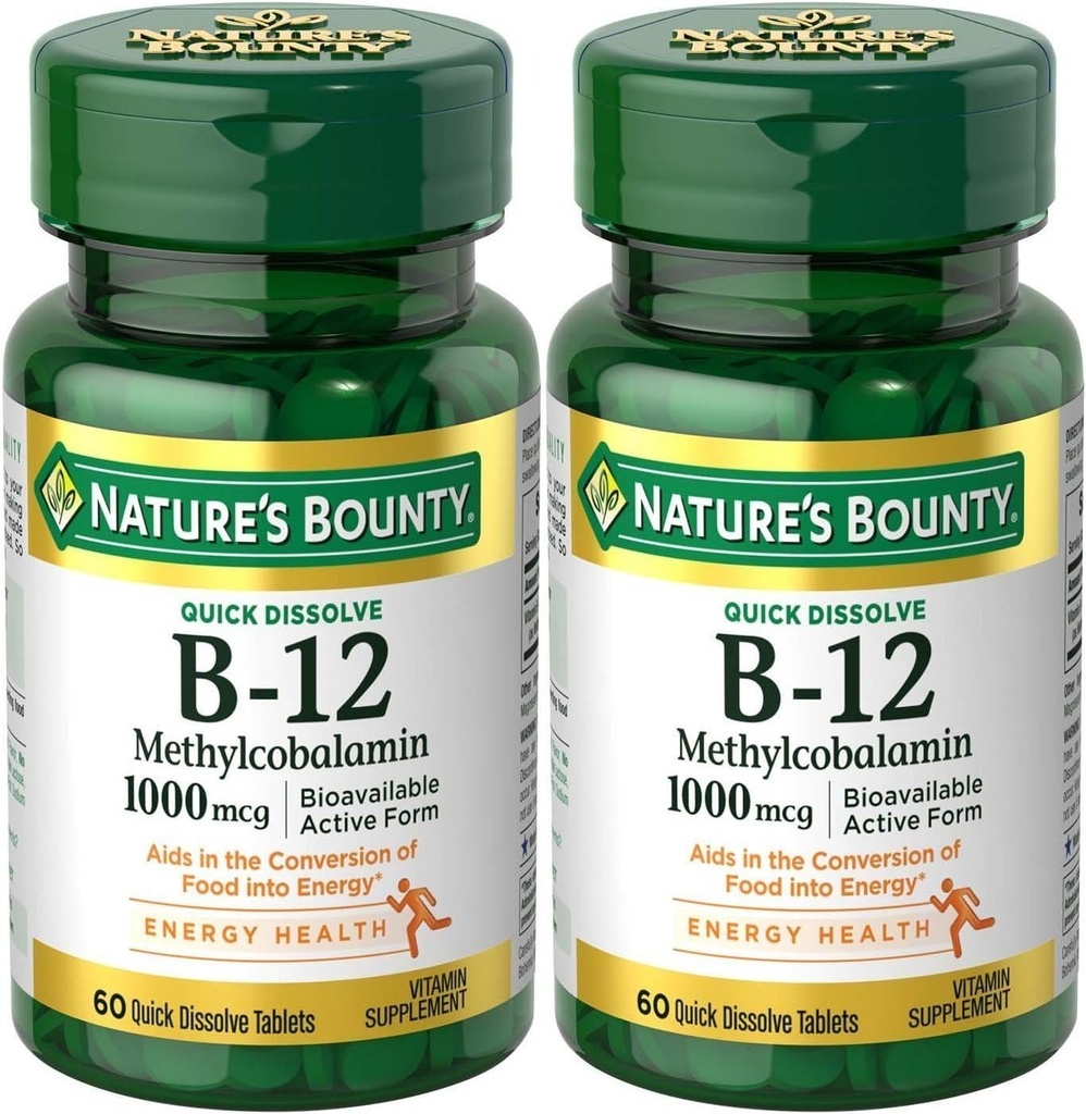 성격 Bounty Methylcobalamin B12 Microlozenge 정제, 1000 mcg, 120 조사), 60 조사 (2의 포장)