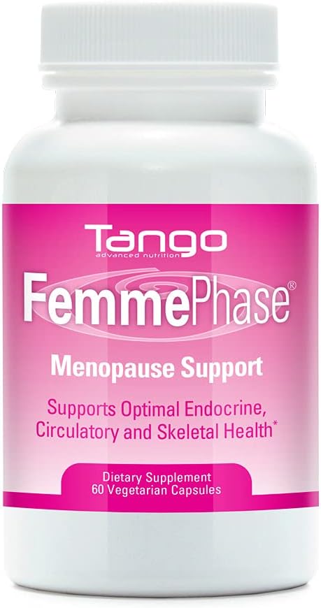 FemmePhase Advanced Menopause 지원 공식 : 핫 플래시, 크림, 피로, 나이트 스웨터 및 계류 변화 (60 채식 캡슐)에 대한 모든 자연 초본 보충