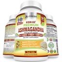 FRESH HEALTHCARE Ashwagandha 캡슐 KSM-66 1200mg 높은 흡수를 위한 까만 고추를 가진 순수한 뿌리 추출물 - Potent Ashwagandha 보충교재 - 60 Vegan 캡슐