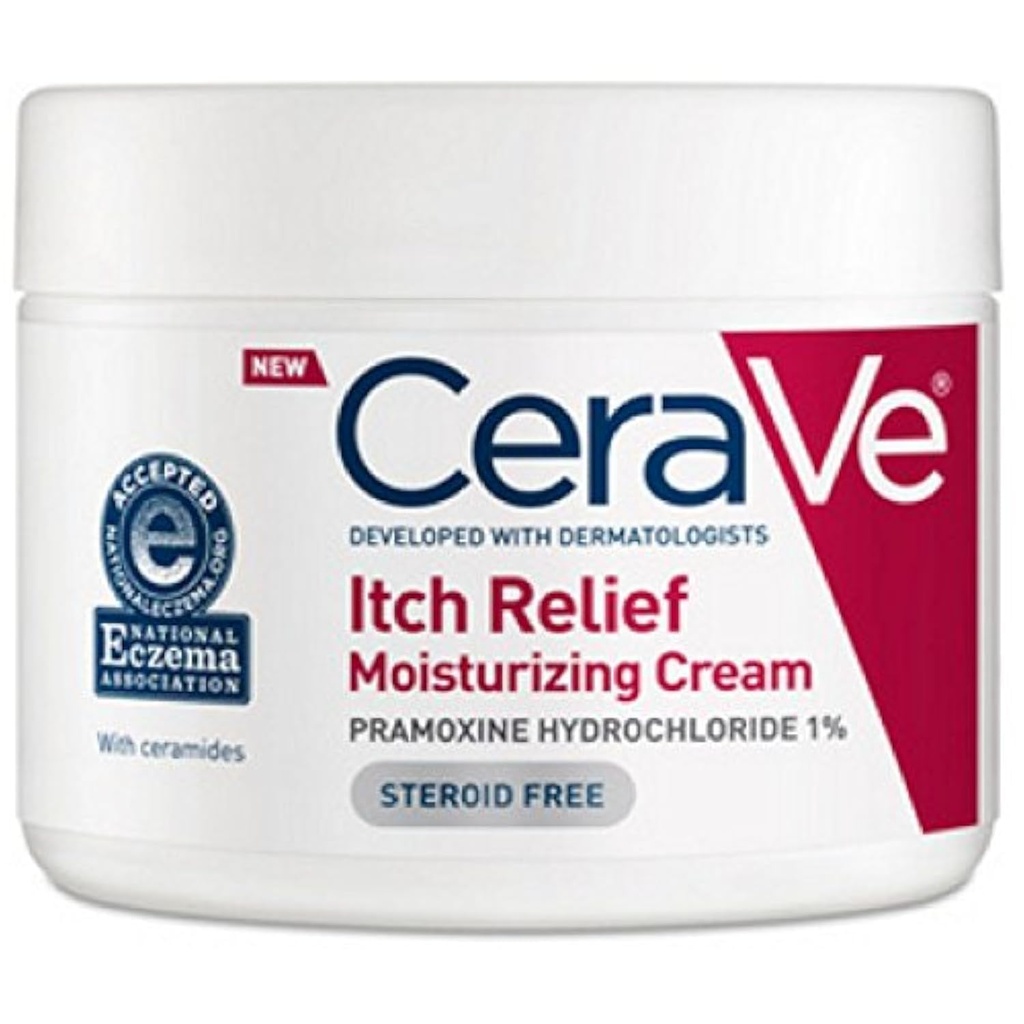 CeraVe Moisturizing Cream for Dry Skin Relief, 12 Ounce, 이치 구호를위한 Pramoxine과 향수 무료 크림