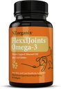 FlexxiJoints Omega-3 Hip와 합동 보충교재 • 개를 위한 녹색 담 Omega-3 기름 • 100% 뉴질랜드 녹색 담합 Mussels (60 Softgels)