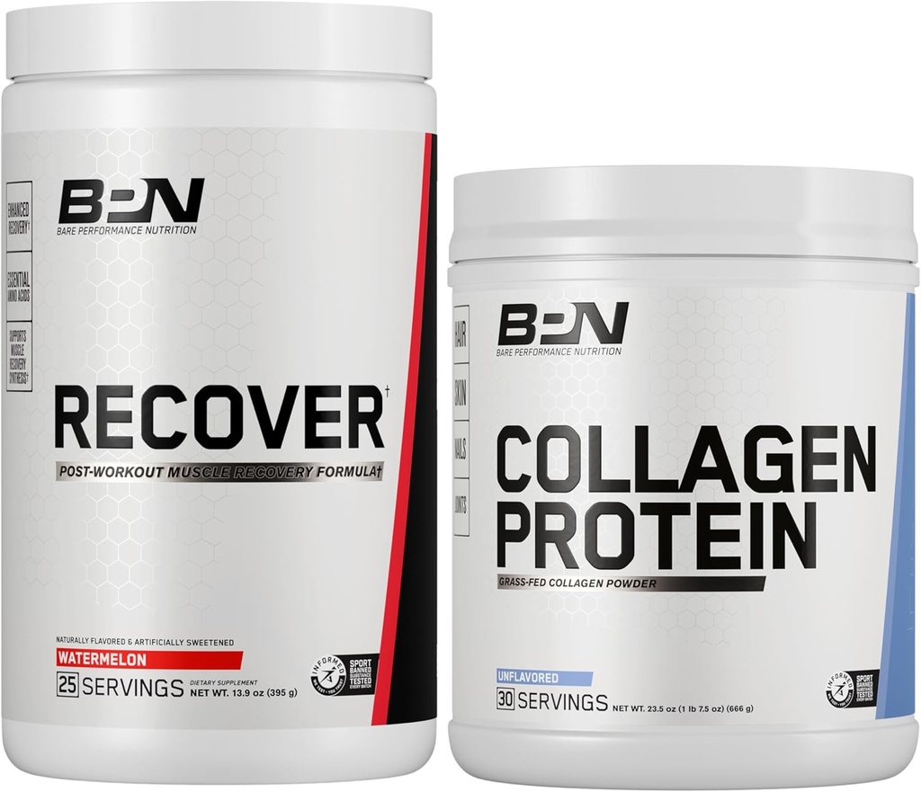 BARE PERFORMANCE NUTRITION BPN 복구 및 콜라겐 단백질 번들