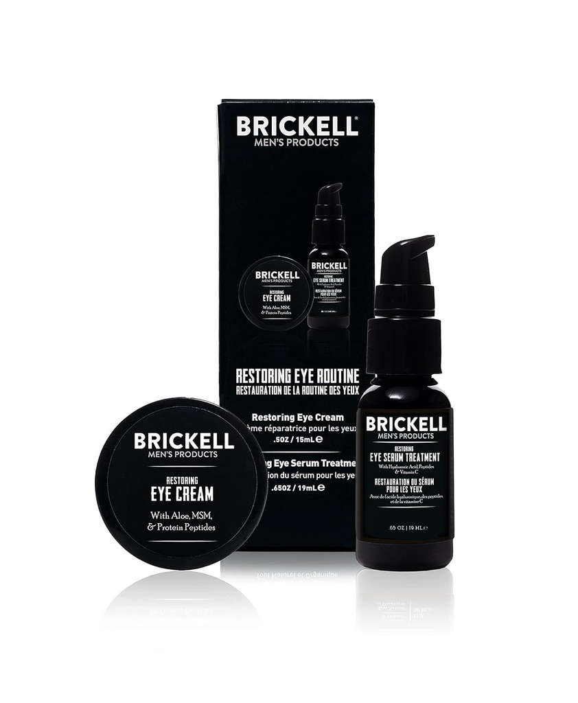 Men's Restoring Eye Routine for Men, Eye Cream and Serum for Men, Natural and Organic, Unscented, 남성 스킨 케어 선물 세트