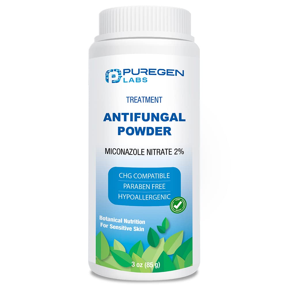 2% Miconazole Nitrate를 가진 Puregen 실험실 항진균성 분말은 Athlete의 발, Jock Itch 및 Ringworm, Talc를 포함하여 일반적인 곰팡이 감염을 위해, 3개 oz (85g) 해방합니다