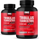 남자 2-Pack, 테스토스테론 승압기, 남성 활력 보충교재를 위한 FORCE FACTOR Tribulus Terrestris 최대, 중요한 자연적인 성분 우량한 흡수로 만드는, 2000mg, 240의 캡슐, 빨간
