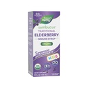 Nature's Way Sambucus Elderberry Traditional Immune Syrup for Ages 1+, Traditional Immune Support*, Antioxidant Support*, Black Elderberry Extract, USDA 인증 유기농, 4 Fl Oz