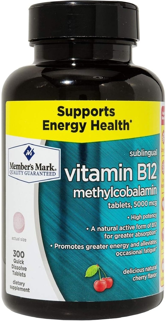 회원 마크 하위 언어 비타민 B12 5000mcg (300 조사)