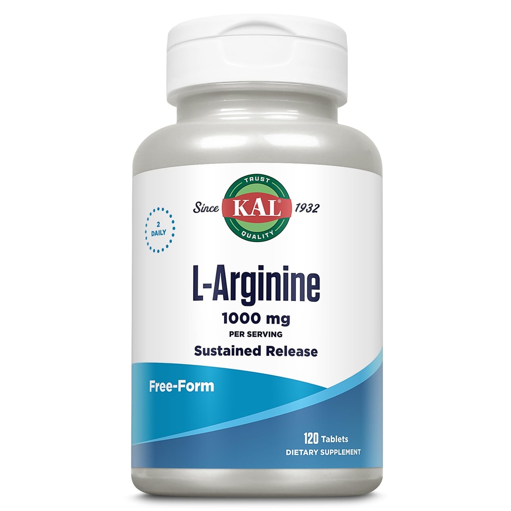 KAL 1000 Mg L 아르기닌 정제, 120 조사