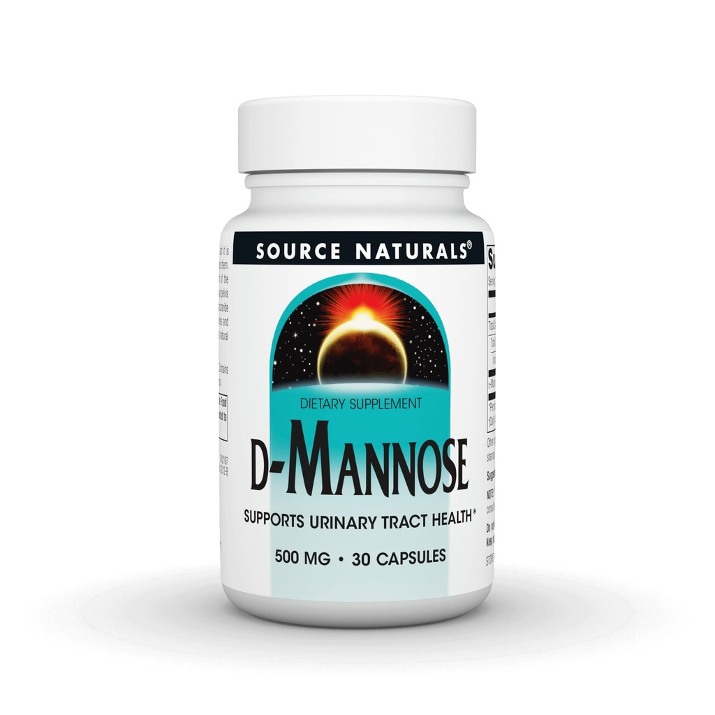 Source Naturals D-Mannose, Potent Urinary Tract & Bladder Health Support*, 500mg - 30 캡슐