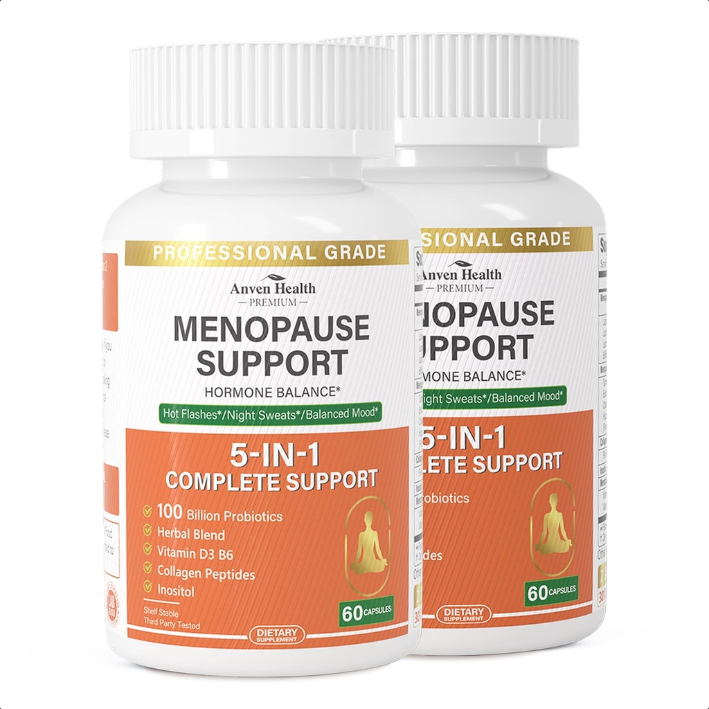 Menopause는 여성 Menopause Probiotics 기복, 비타민 D3 & B6를 위한 보충 교재, 까만 Cohosh, Collagen를 가진 뜨거운 섬광, 밤 땀, bloating & Gut 건강을 지원합니다 | 180의 Veggie 모자