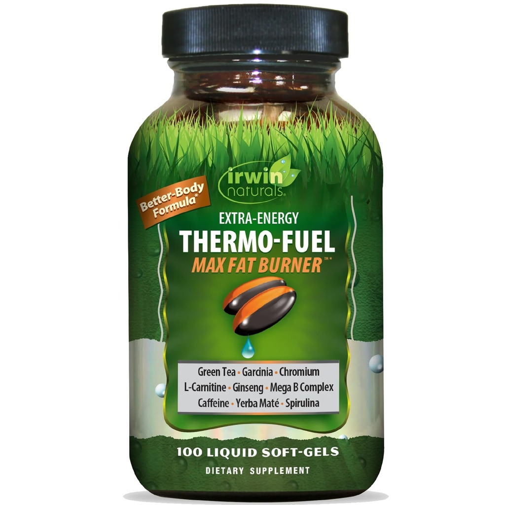 Irwin Naturals Extra-Energy Thermo-Fuel 최대 지방 버너 100 Softgel
