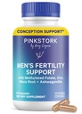 남자를 위한 파란 Stork 불연성 보충교재 - 그를 위한 개념을 지원하십시오 - Maca 뿌리, Ashwagandha, Folate, B12를 가진 남성 전염성 비타민 - 60의 캡슐
