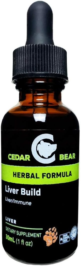 Cedar Bear Liver는 액체 초본 보충을 구축하는 데 도움이 강화 Liver 및 Gallbladder 기능 1 Fl Oz