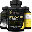 Flaxseed 오일 캡슐 - 1000 mg - 120 Vegan Soft Gels - 오메가 3, 6, 9에서 높은 냉간 프레스 Flax Seed Formula - 4 개월 공급 - NextGenU