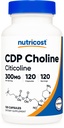 Nutricost CDP Choline (Citicoline) 300mg, 120 채식 캡슐 - 비 GMO, 채식 친화적 인 글루텐 무료
