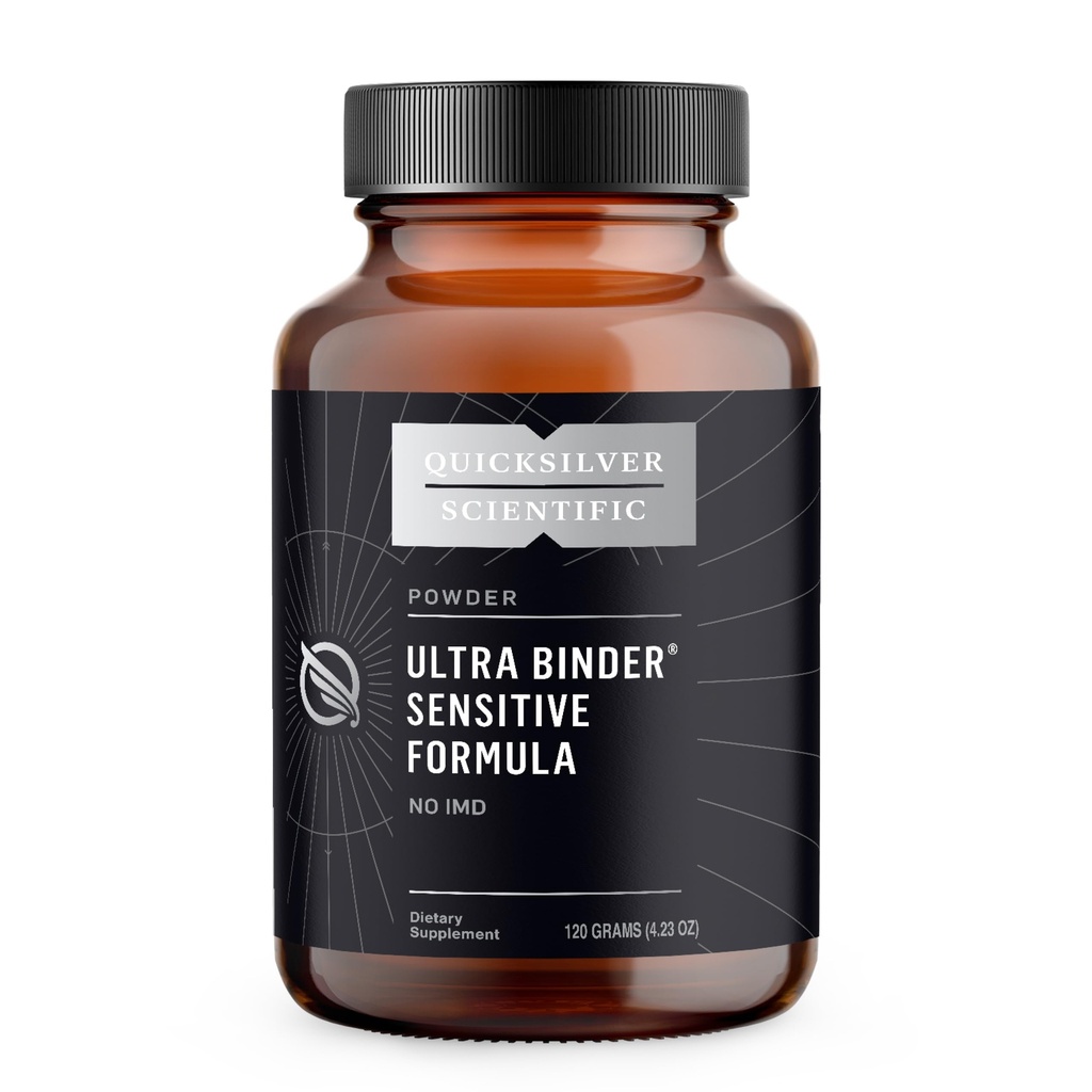 Quicksilver Scientific Ultra Binder Sensitive Formula - 활성화 된 Charcoal, Bentonite Clay와 Gut 건강 보충 - Cleansing Support Powder (120g)