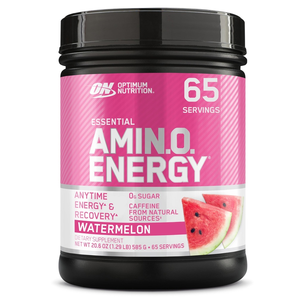 최적 영양 아미노산 에너지 - 녹차, BCAA, 아미노산, Keto 친절한, 녹색 커피 추출물, 에너지 분말을 가진 전 운동 - 수박, 65 서빙 (포장 월병)