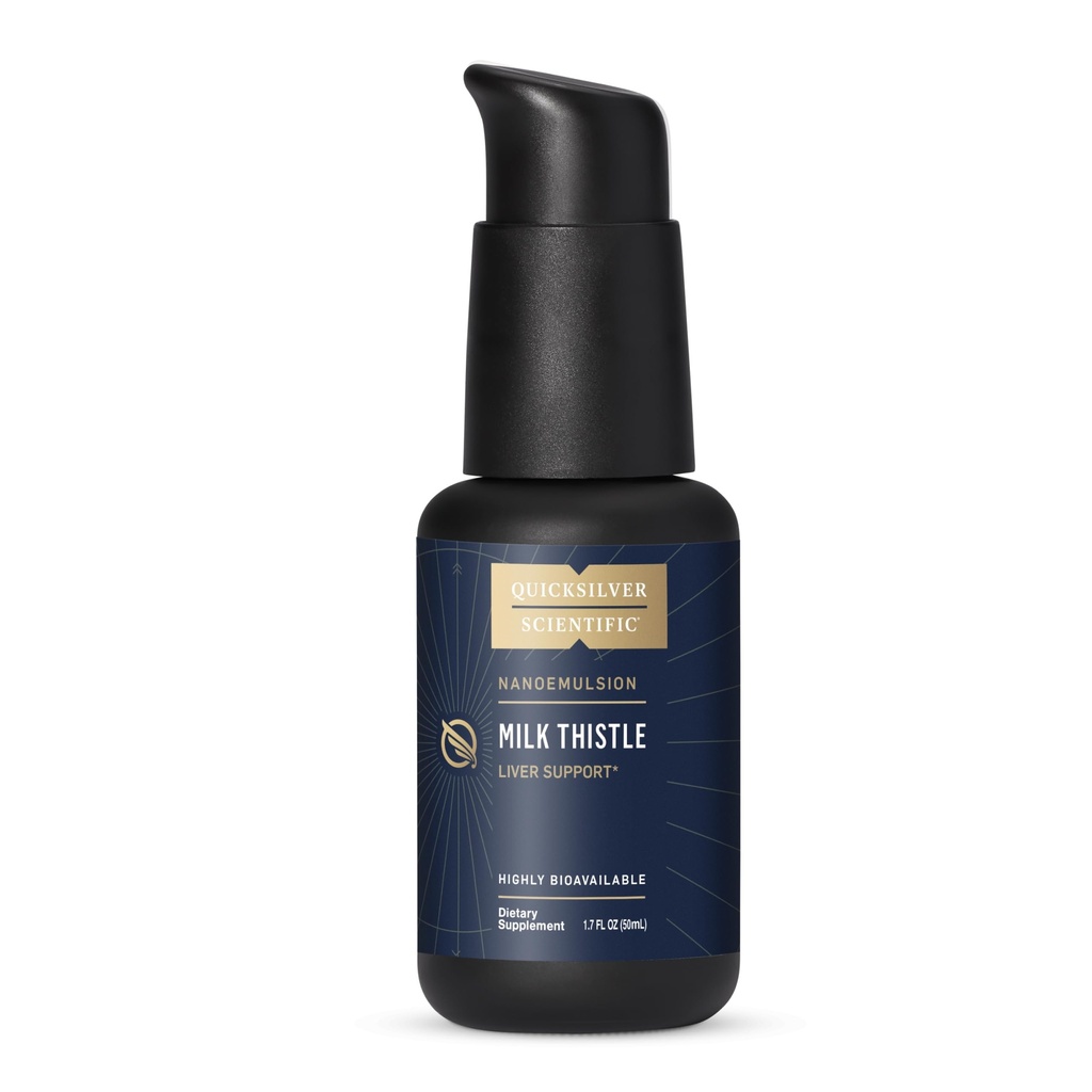 Quicksilver Scientific Nanoemulsified Milk Thistle - Liposome 배달 시스템이있는 Silymarin 액체 - 면역, 해독 + Liver Cleanse 지원 (1.7oz / 50ml)