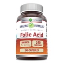 Amazing Formulas Folic Acid (비타민 B9) 800 Mcg Supplement | 캡슐 | Non-GMO | 글루텐 프리 | 미국에서 제작 (1 팩 | 240 개)