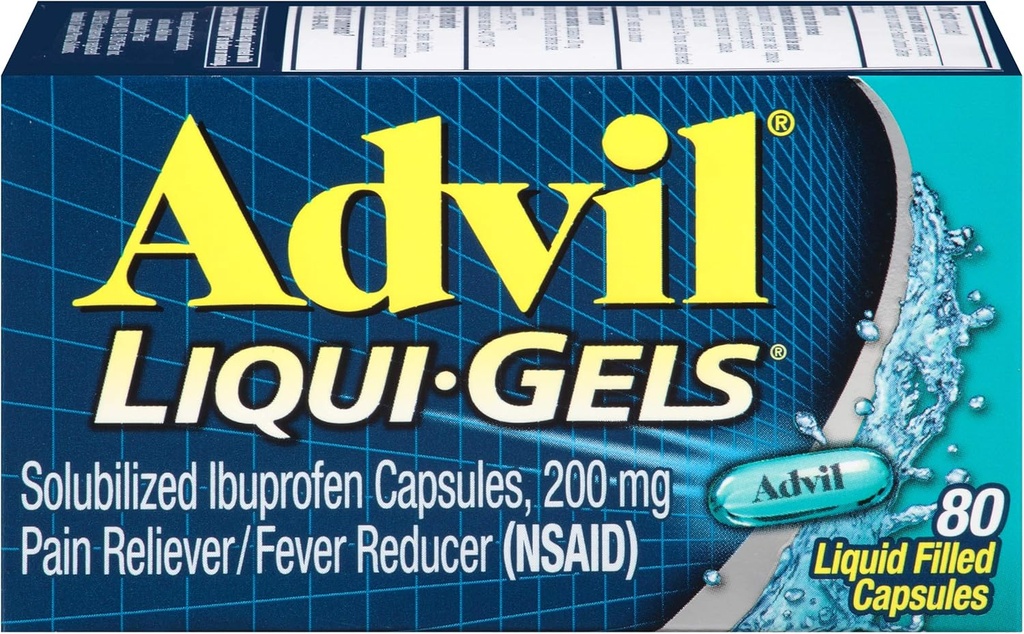 고통, 200mg, Liqui-gels 80 Ea를 위한 Advil 진보된 약