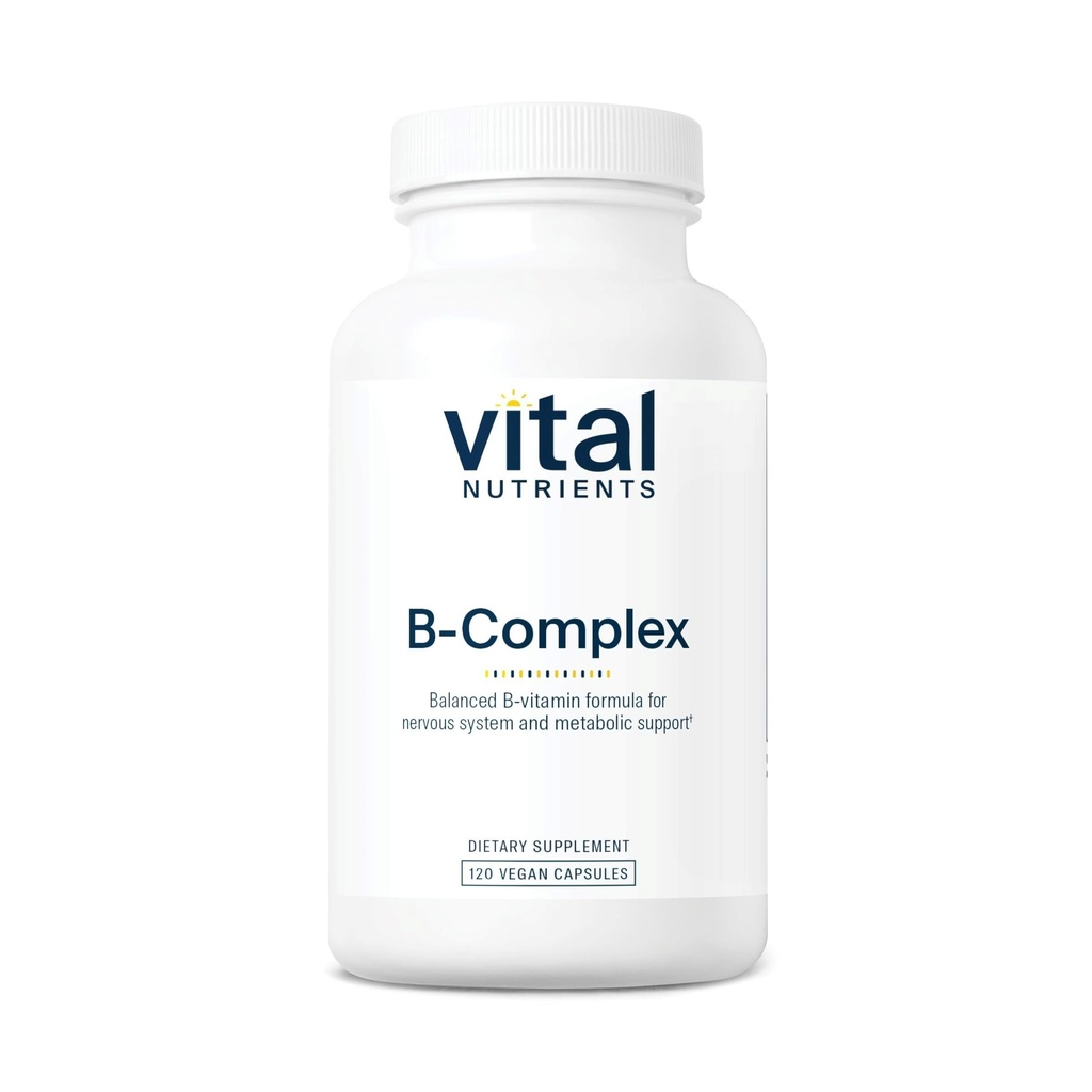 Vital Nutrients Vitamin B-Complex | Vegan High-Potency Methylated B Complex Vitamin | B 비타민 지원 에너지 생산, 대사 및 심장 건강 * | 글루텐, 낙농장, 소이 무료 | 120 캡슐